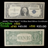 1957B **Star Note** $1 Blue Seal Silver Certificate Grades vf+