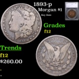 1893-p Morgan Dollar $1 Graded f12 By SEGS