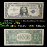 1957B **Star Note** $1 Blue Seal Silver Certificate Grades vf+