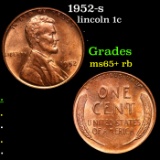 1952-s Lincoln Cent 1c Grades Gem+ Unc RB