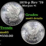 1878-p Rev '79 Morgan Dollar $1 Grades Unc Details