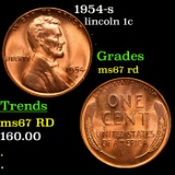 1954-s Lincoln Cent 1c Grades GEM++ Unc RD