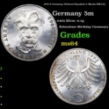 1975-G Germany (Federal Republic) 5 Marks KM-143 Grades Choice Unc