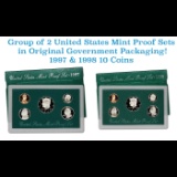 1997-1998 United States Mint Proof Set. 10 Coins Inside.