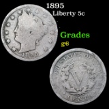 1895 Liberty Nickel 5c Grades g+