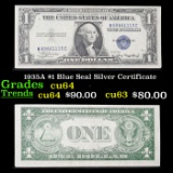 1935A $1 Blue Seal Silver Certificate Grades Choice CU