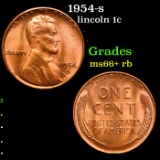 1954-s Lincoln Cent 1c Grades GEM++ RB