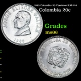 1965 Colombia 20 Centavos KM-224 Grades GEM+ Unc