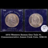 1970 Western Samoa One Tala $1. Commemorative James Cook Coin.  KM#?9