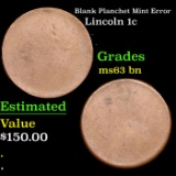 Blank Planchet Lincoln Cent Mint Error 1c Grades Select Unc BN