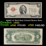 1928G $2 Red Seal United States Note Grades vf+