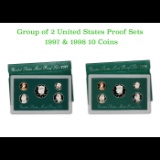 1997-1998 United States Mint Proof Set. 10 Coins Inside.