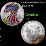 2000 Painted Silver Eagle Silver Eagle Dollar $1 Grades