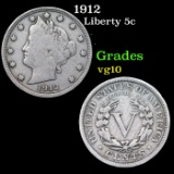 1912 Liberty Nickel 5c Grades vg+