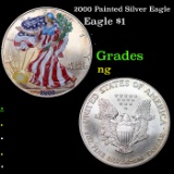 2000 Painted Silver Eagle Silver Eagle Dollar $1 Grades