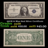 1957B $1 Blue Seal Silver Certificate Grades Choice AU/BU Slider