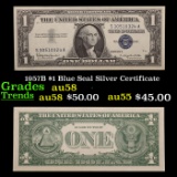 1957B $1 Blue Seal Silver Certificate Grades Choice AU/BU Slider