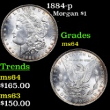1884-p Morgan Dollar $1 Grades Choice Unc