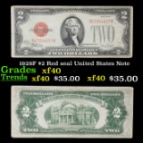 1928F $2 Red seal United States Note Grades xf
