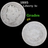 1895 Liberty Nickel 5c Grades g+