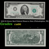 1976 $2 Green Seal Federal Reserve Note (Philadelphia, PA) Grades Gem+ CU