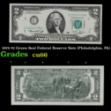 1976 $2 Green Seal Federal Reserve Note (Philadelphia, PA) Grades Gem+ CU