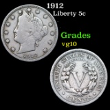 1912 Liberty Nickel 5c Grades vg+