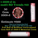 Shotgun Lincoln 1c roll, 2009-d Formative years 50 pcs Bank Wrapper.