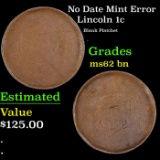 No Date Lincoln Cent Mint Error 1c Grades Select Unc BN