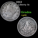 1912 Liberty Nickel 5c Grades vg+