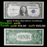 1935a $1 Blue Seal Silver Certificate Grades Choice AU/BU Slider