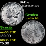 1941-s Mercury Dime 10c Grades GEM+ FSB