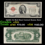 1928G $2 Red Seal United States Note Grades vf+