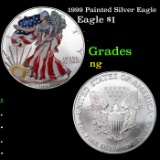 1999 Painted Silver Eagle Silver Eagle Dollar $1 Grades