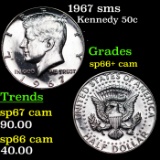 1967 sms Kennedy Half Dollar 50c Grades sp66+ cam