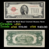 1928G $2 Red Seal United States Note Grades vf+