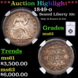 ***Auction Highlight*** NGC 1849-o Seated Liberty Dime 10c Graded ms61 By NGC (fc)