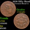 1839 Silly Head Coronet Head Large Cent 1c Grades vf details
