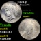 1924-p Peace Dollar $1 Grades Choice+ Unc