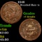 1849 Braided Hair Large Cent 1c Grades vf details