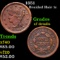 1851 Braided Hair Large Cent 1c Grades xf details