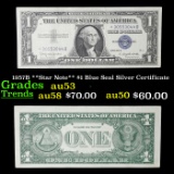 1957B **Star Note** $1 Blue Seal Silver Certificate Grades Select AU