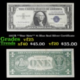 1957B **Star Note** $1 Blue Seal Silver Certificate Grades vf+