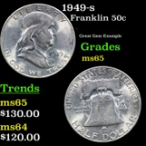 1949-s Franklin Half Dollar 50c Grades GEM Unc