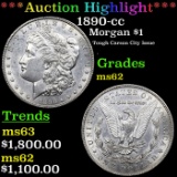 ***Auction Highlight*** 1890-cc Morgan Dollar $1 Graded Select Unc BY USCG (fc)
