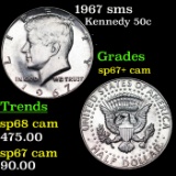 1967 sms Kennedy Half Dollar 50c Grades sp67+ cam