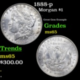 1888-p Morgan Dollar $1 Grades GEM Unc