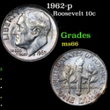 1962-p Roosevelt Dime 10c Grades GEM+ Unc