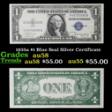 1935a $1 Blue Seal Silver Certificate Grades Choice AU/BU Slider