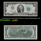 1976 $2 Green Seal Federal Reserve Note (Philadelphia, PA) Grades Gem CU